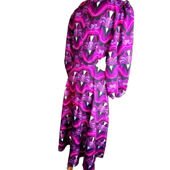 Area Stars Cutout Midriff Long Sleeve Dress NWT Size Large Holiday Party - Picture 5 of 16